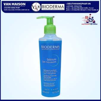 Sữa rửa mặt bioderma dành cho da dầu mụn sébium gel moussant 200ml