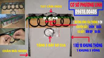 1 bộ 10 cây thòng khung bẫy chồn, quốc, bịp, cúm núm , gà đồng, đa đa làm từ cước nhật đan 4, thép AC chịu lực, khoen đồng không rỉ + tặng 5 dây sơ cua