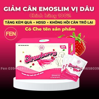 Emoslim detox Giảm cân EMOSLIM chính hãng Vị DÂU - Giảm cân nhanh hiệu quả emoslim giam can [ + Quà ]