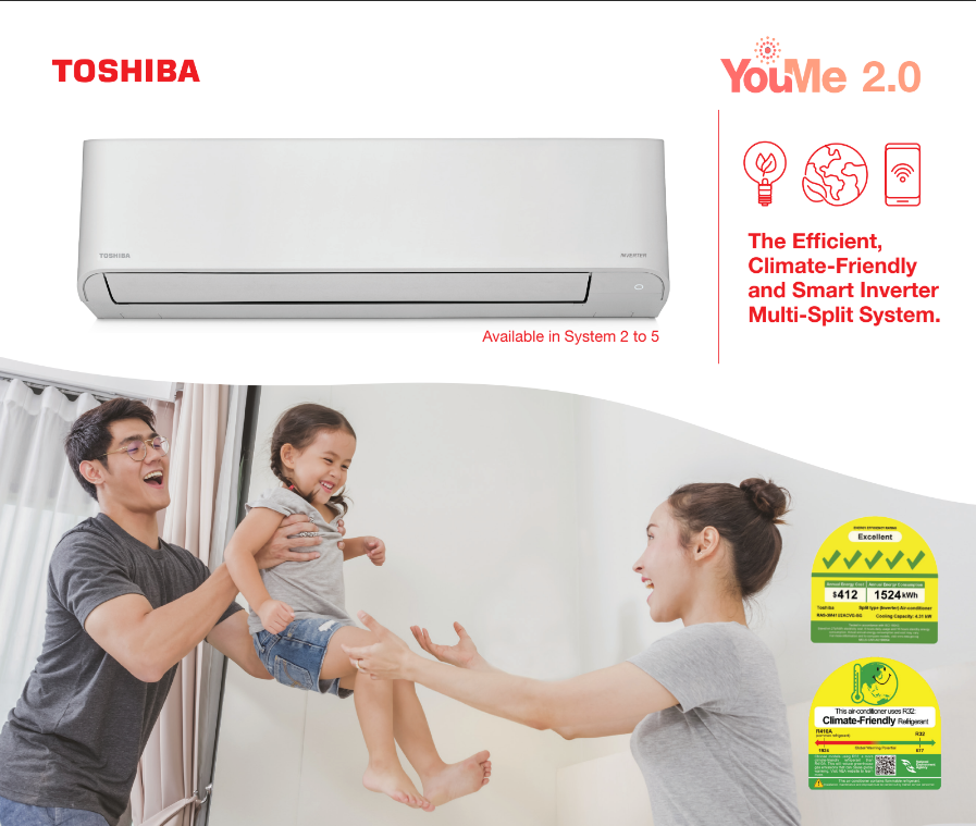 [Sperrig] Toshiba 5 Ticks R32 Multi-Split-Klimaanlage System 5 RAS5M51U2ACVSG und RASM10U2KCVGSG1 x 4 + RASM24U2KCVGSG x 1