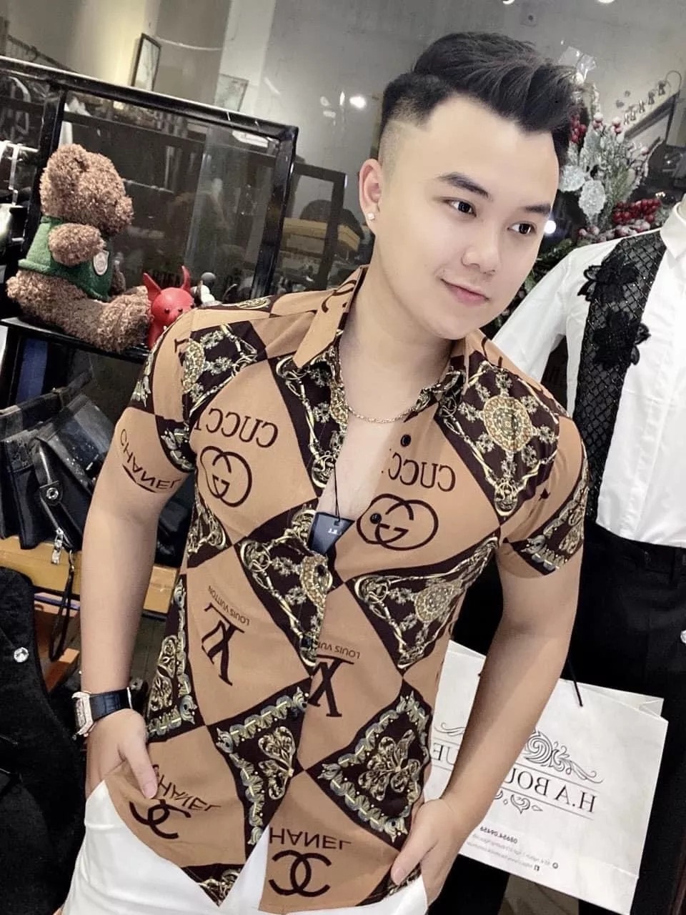áo sơ mi nam ngắn tay hàn quốc hàng cao cấp chuẩn shop fom chuẩn
