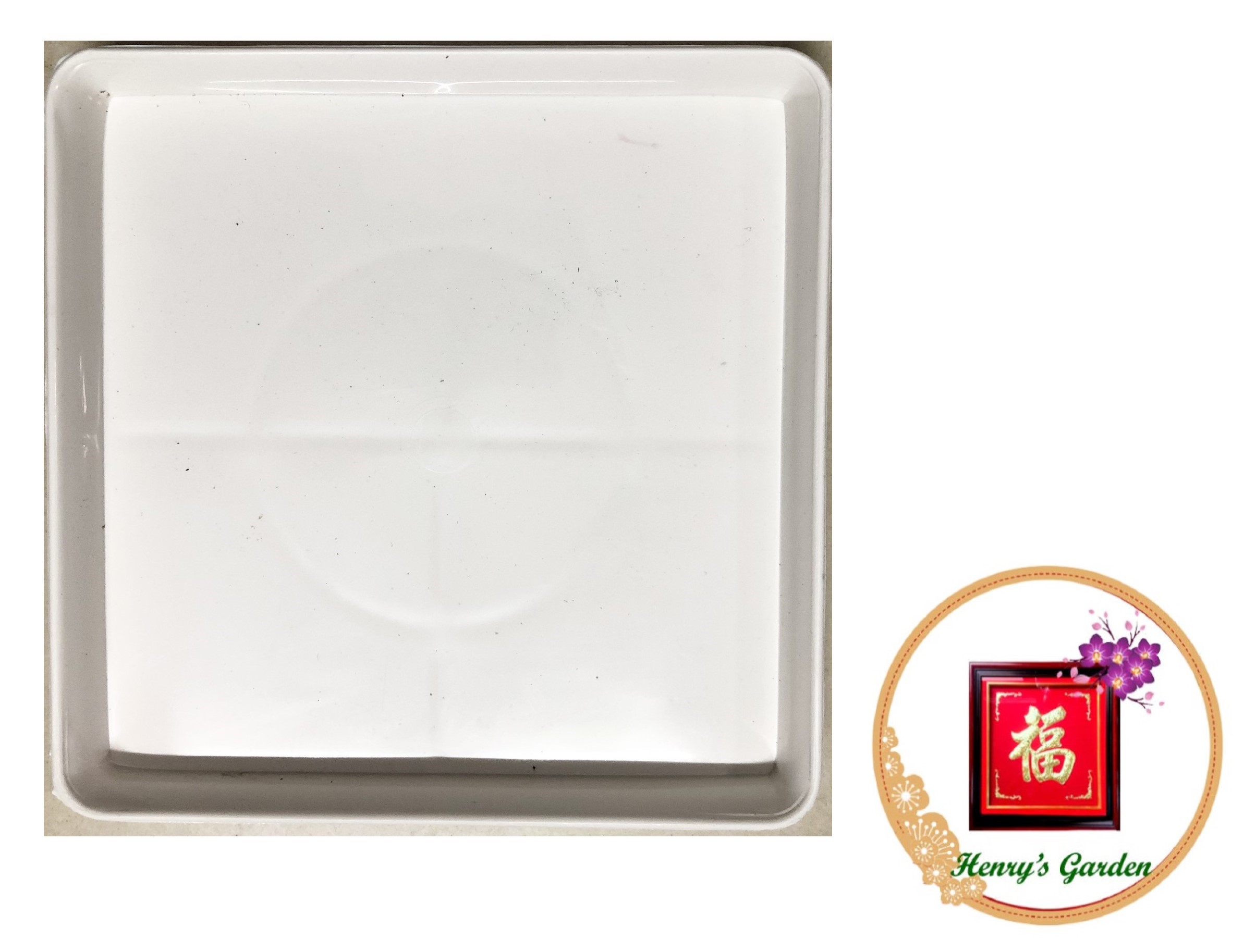 Đĩa lót chậu vuông 24cm - #071d#