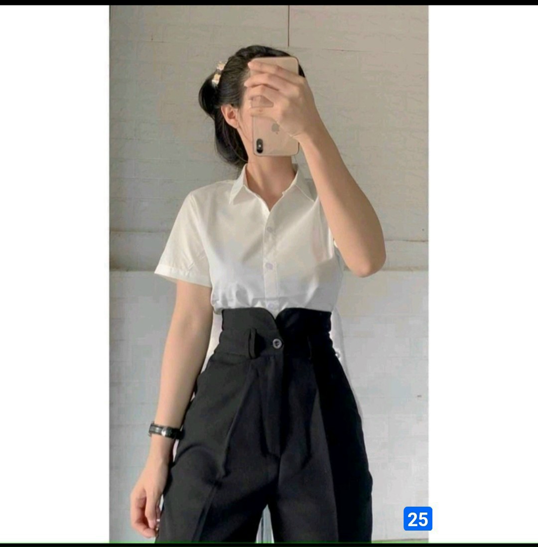 Quần Baggy Tây Nữ vải Tuyết Mưa Mềm Mịn , Không nhăn, Không Xù Cao Cấp Nữ Tính - MENSHOPPS TY-16