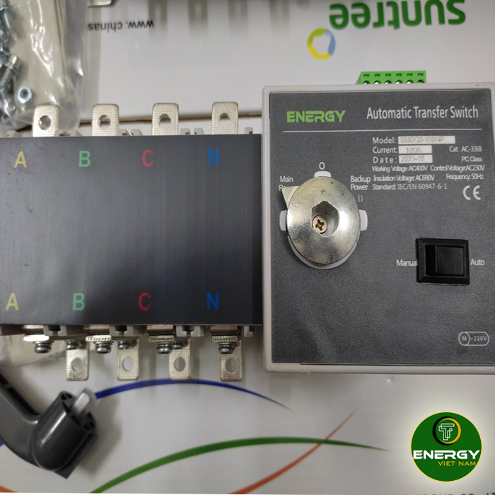 Bộ chuyển nguồn điện tự động ats 4p 100a-380v - energy-ats 4p 100a 380v