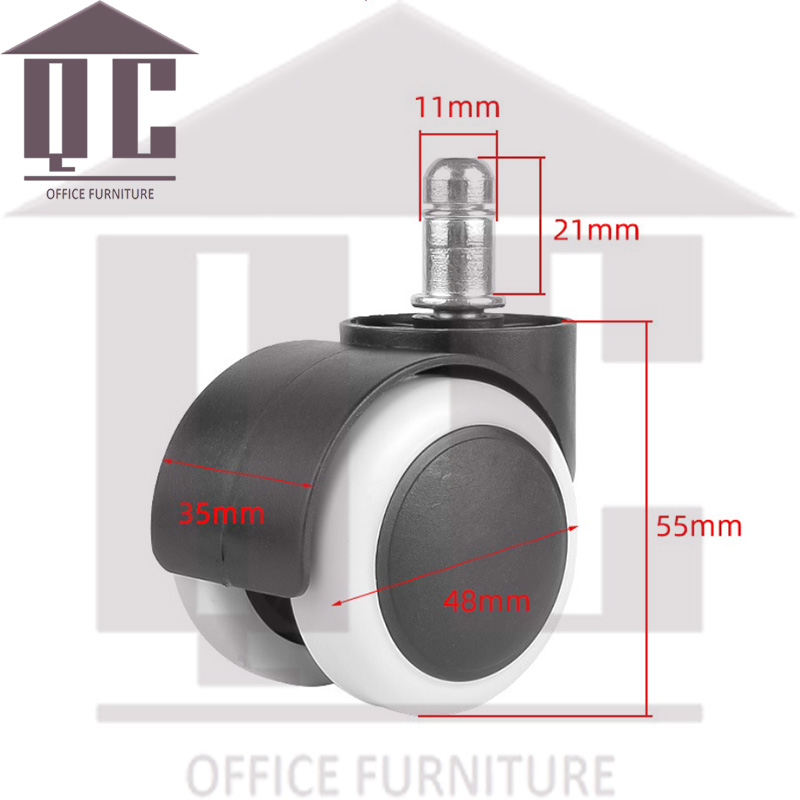 Bánh xe ghế xoay - 1 Chiếc - Phù hợp hầu hết tất cả loại chân ghế xoay văn phòng
