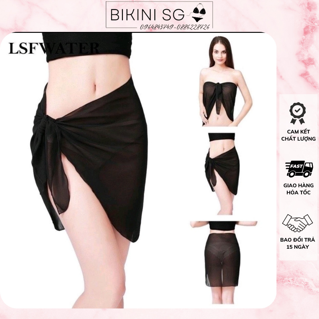 Khăn quây quấn choàng bikini đa năng nhiều màu đi biển tạo kiểu phong cách