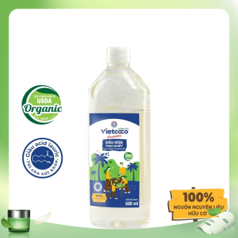 Dầu dừa tinh khiết Vietcoco - chai pet 500ml