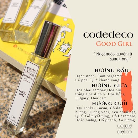 ۩  Tinh Dầu Nước Hoa Code Deco Good Girl Cá Tính Ngọt Ngào Gợi Cảm 12ml - Dạng Xịt Tiện Lợi