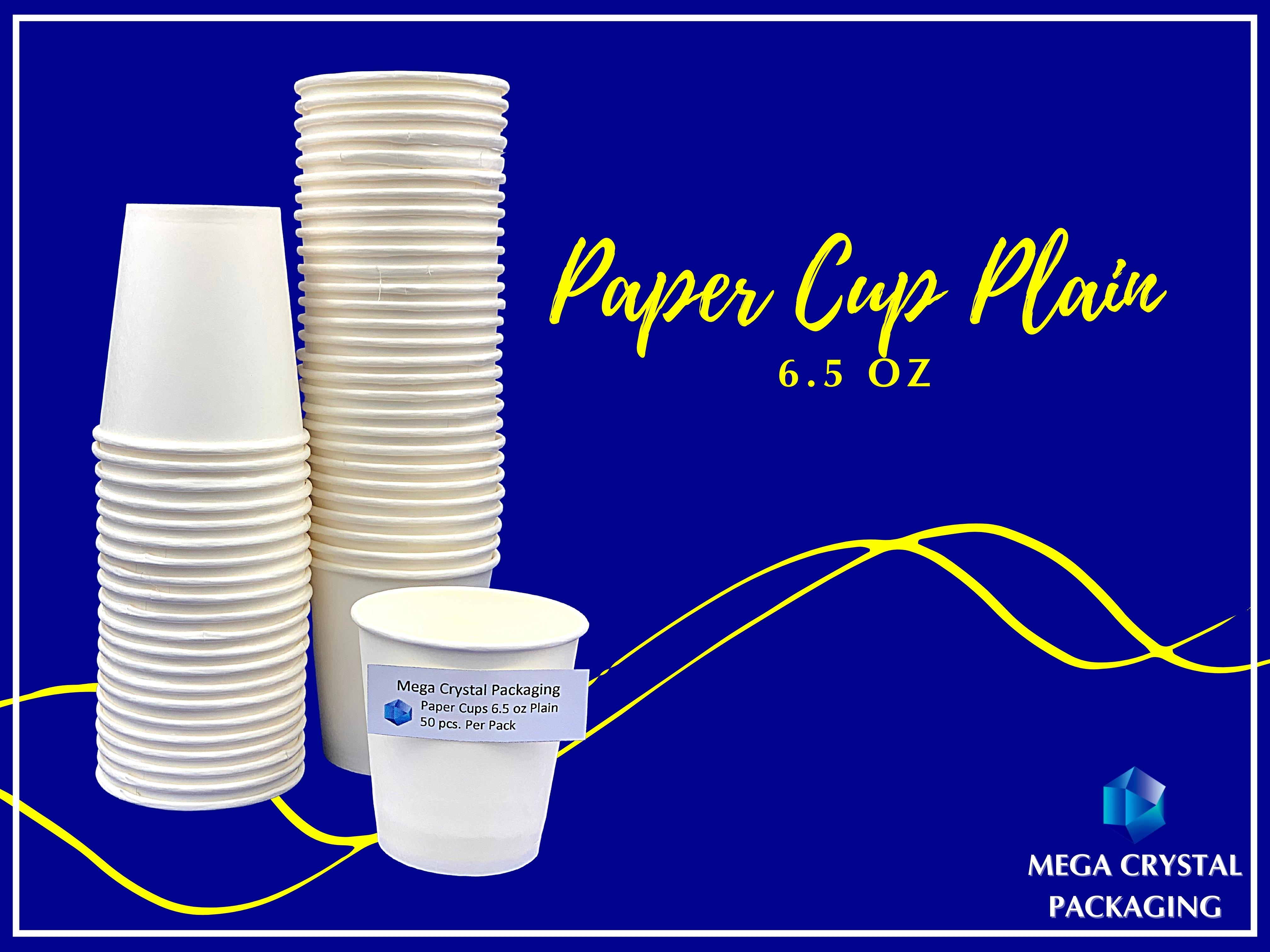 25/50/100pcs] Disposable Plain Paper Cups (6.5 oz /8 oz /10 oz /12