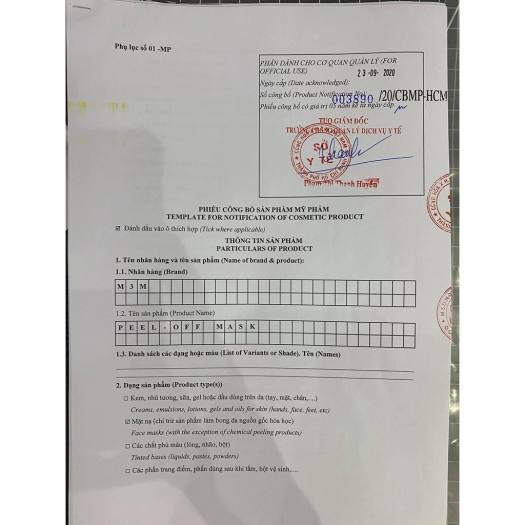 Siêu phẩm mặt nạ màng tế bào sinh học - Peel Off Mask M3M 30ml -  Tặng Tinh Chất M3M 10ml