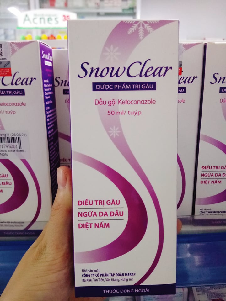 Dầu gội đầu Snow Clear- Hỗ trợ sạch gàu hết nấm Snowclear tuýp 50ml