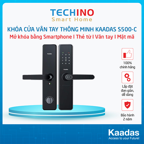 Khoá cửa điện tử vân tay thông minh Kaadas S500C - Hàng chính hãng