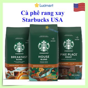 Cà phê Starbucks rang xay sẵn nguyên chất 100% Arabica Coffee [Hàng Mỹ]