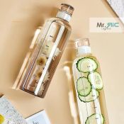 Leaf Proof Transparent Glass Water Bottle by Elegant