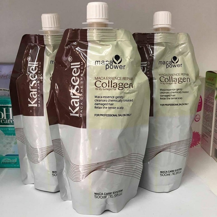 Hấp dầu ủ phục hồi tóc hư tổn collagen karseell giúp tóc mềm mượt mẫu mới hàng chuẩn 500ml