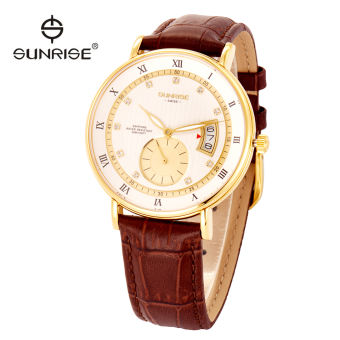 Đồng hồ nam Sunrise 1118PA 2 kim rưỡi kính Sapphire chống xước