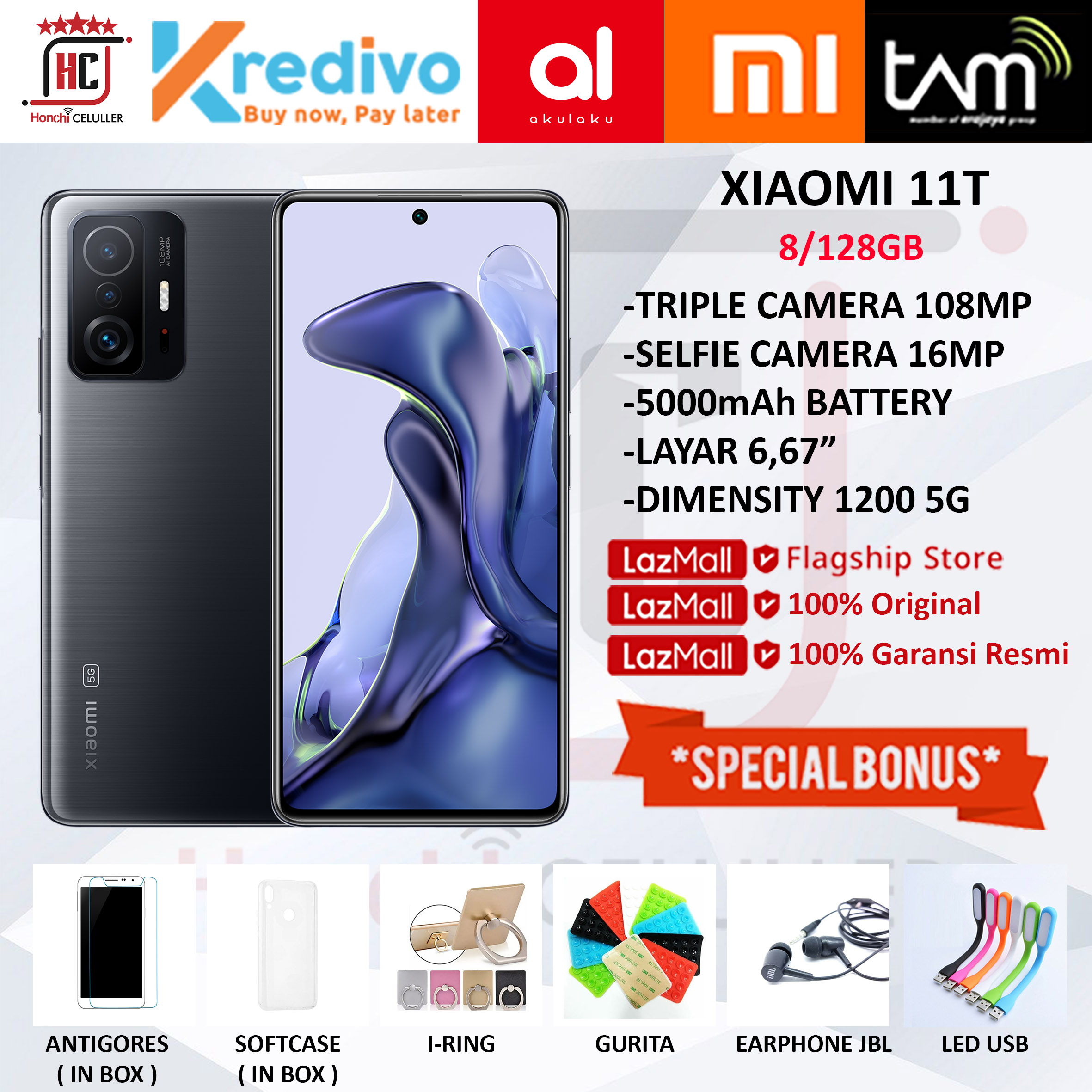 XIAOMI MI 11T T 8/256GB RAM 8GB ROM 256GB GARANSI RESMI XIAOMI INDONESIA Giá 5,499,000 Đồng*Miễn phí vận chuyển