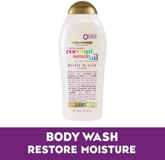 Sữa tắm dưỡng ẩm hương dừa OGX Extra Creamy + Coconut Miracle Oil Ultra Moisture Body Wash 577ml (Mỹ)