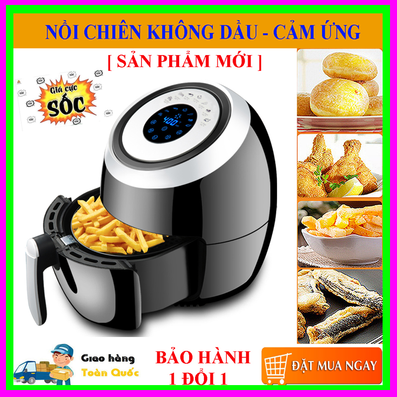 Nồi chiên không dầu 5.5l - nồi chiên 5.5l - noi chien khong dau 5.5l -nồi chiên 5.5 nồi chiên nướng không dầu, nồi chiên không dầu cảm ứng 5,5l. công suất lớn, đa chức năng, bảo vệ sức khỏe gia đình bạn, món ngon mỗi ngày.