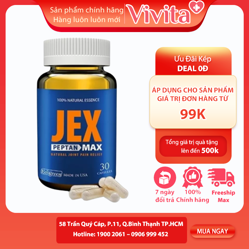 Thực phẩm chức năng Jex Max viên bổ khớp hộp 30 viên