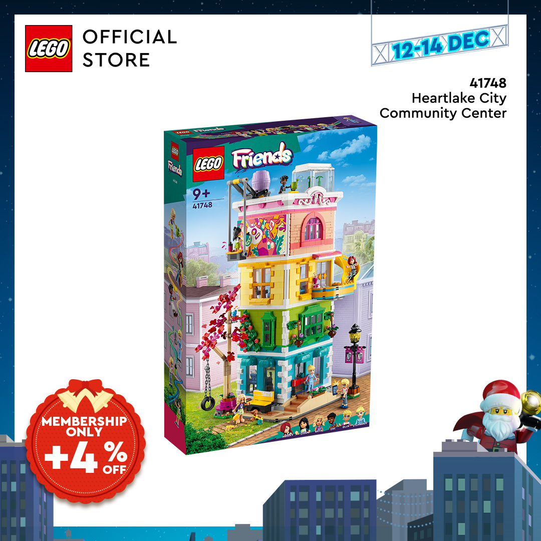 LEGO Friends Heartlake City Community Center 41748 Building Toy Set;  Creative Challenge for Ages 9+, Includes 6 Mini-Dolls, a Pet Dog and Lots  of