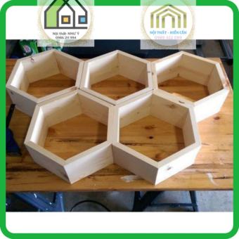 Kệ Lục Giác Treo Tường Trang Trí Giá Rẻ