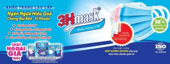 Khẩu Trang 3Hmask 4D Quai Tròn Trắng (20 cái)