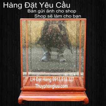 Tủ bàn lồng kính kê trang trí gỗ hương - Hàng đặt
