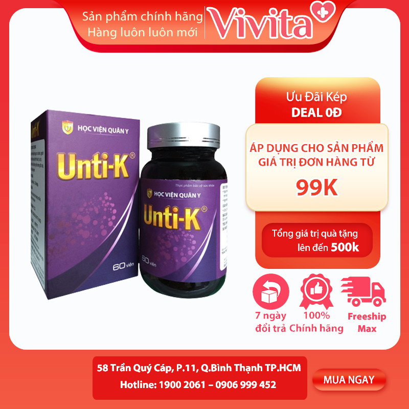 Unti-k – học viện quân y - hỗ trợ u bướu