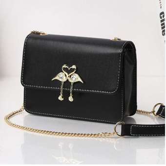 Túi Đeo Chéo 2 Con Hạc - Màu Đen