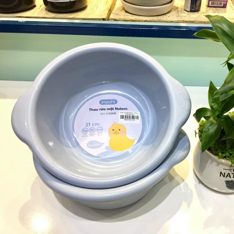Bộ 2 thau rửa mặt inochi 21cm - thau nhựa inochi đường kính 21cm - dày, đẹp , hàng chuẩn y hình