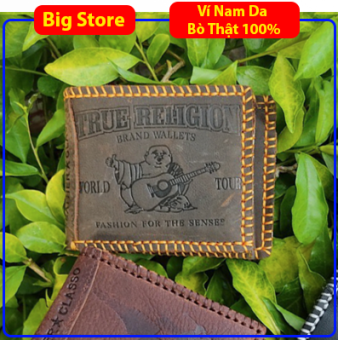 Ví nam da bò sáp thái lan bóp nam thái lan-mẫu ông địa(Ví ngang)  Xưởng Sỉ HCM