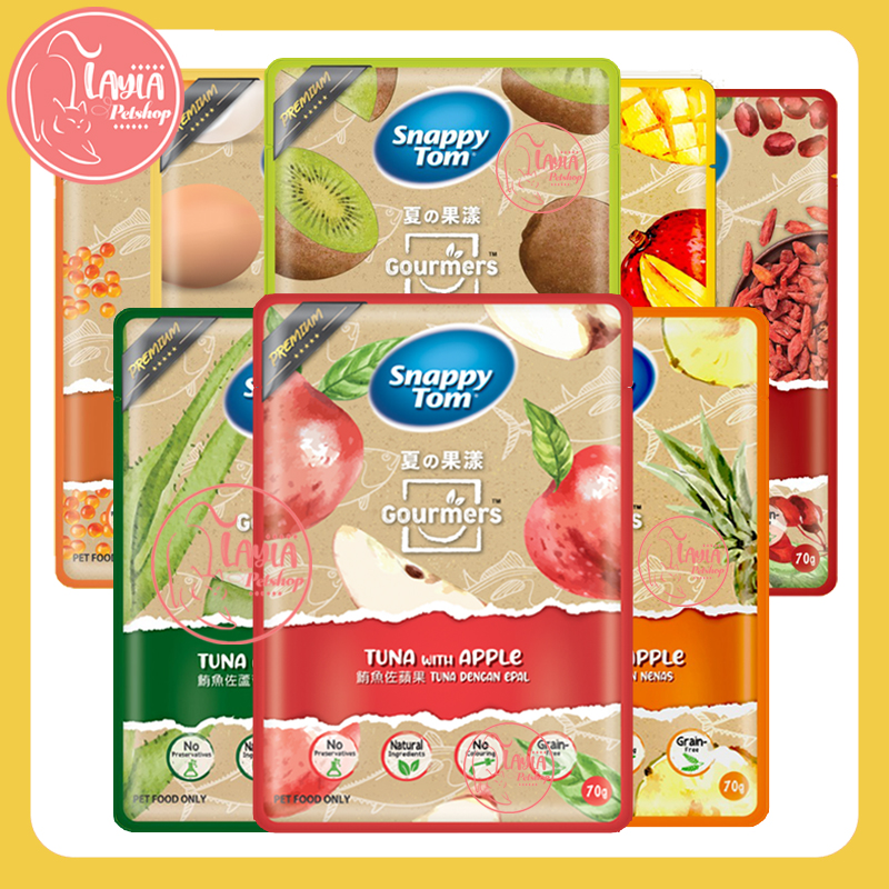 Pate snappy tom trái cây cho mèo