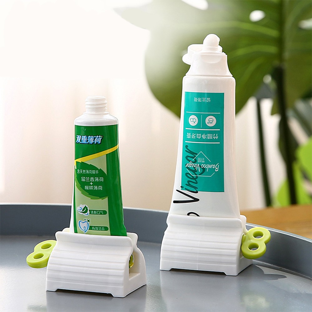 Cuộn Nặn Kem Đánh Răng - Dụng Cụ Kẹp Ép Lấy Kem Đánh Răng , Dụng Cụ Nặn Tuýp Kem Đánh Răng Đa Năng Kèm Giá Đỡ Tiện Dụng Cho Nhà Tắm