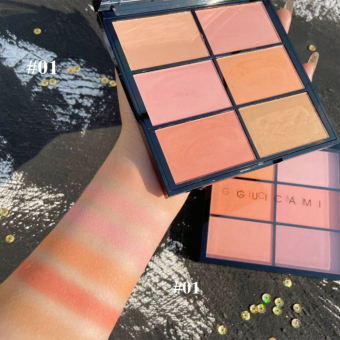 Bảng Má Hồng Guicami 6 Ô, tự nhiên style Hàn Quốc