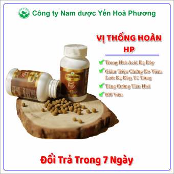 thuốc dạ dày đônng y Vị thống hoàn HP giúp giảm axit dịch vị, bảo vệ niêm mạc dạ dày lọ 90g đông y Hòa Phương HP1G