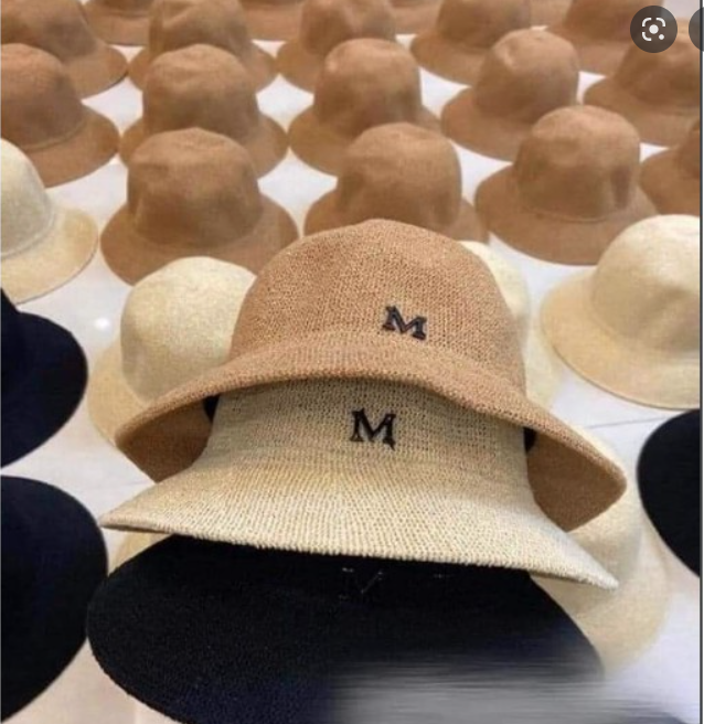 Nón mũ cói chữ m đi biển