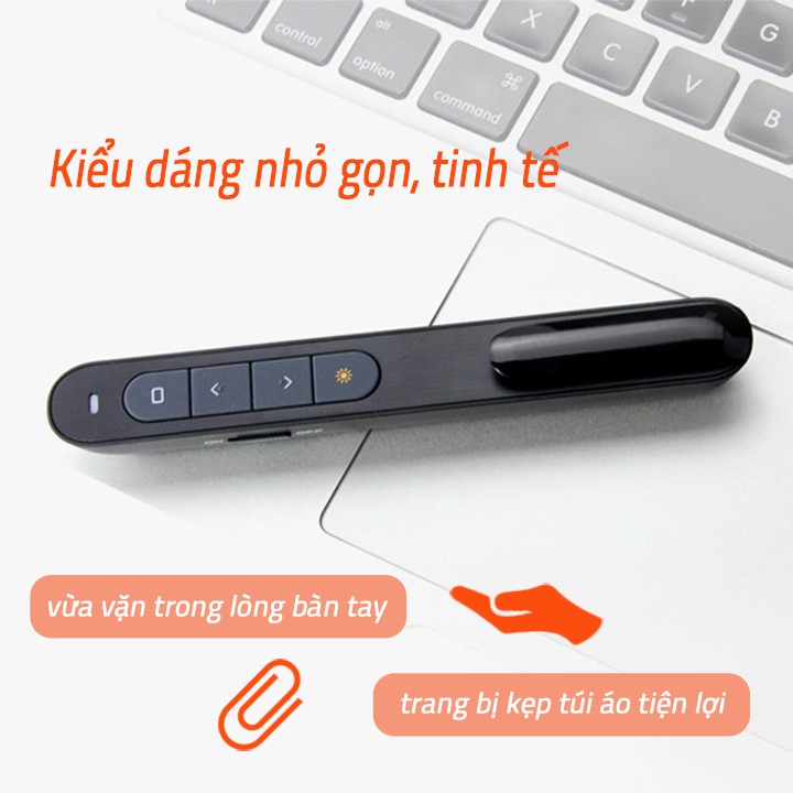 Bút trình chiếu laser không dây 301 - Bút thuyết trình, giảng dạy tia laser đỏ