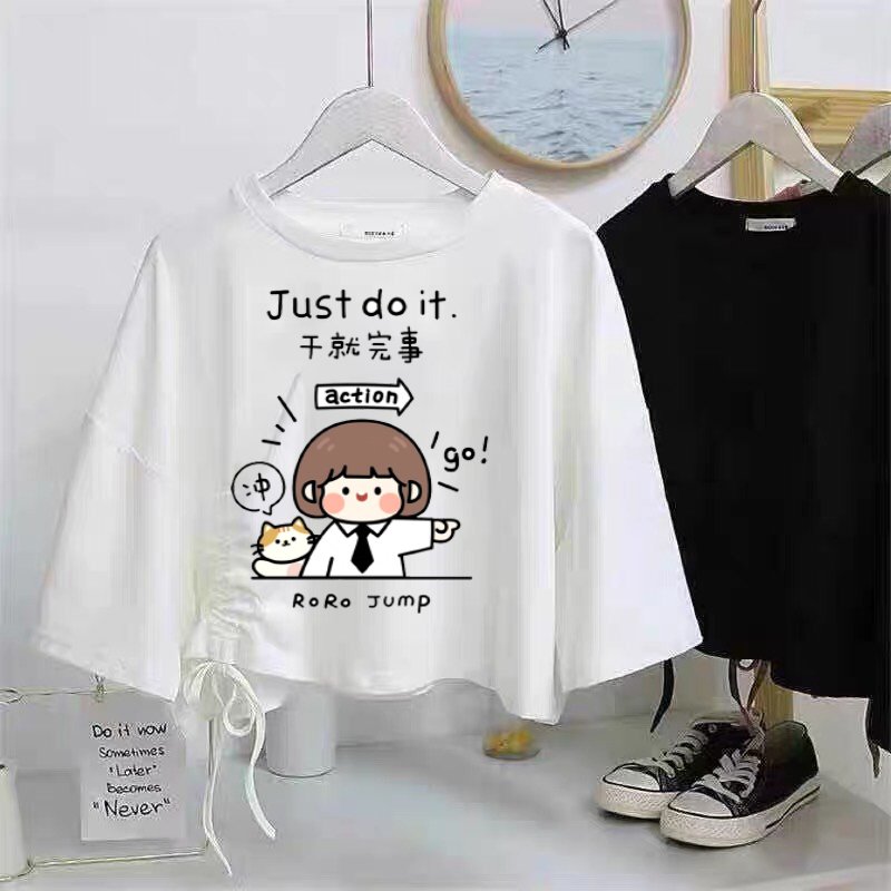 Áo crt dây rút in hình đễ thương hót hít