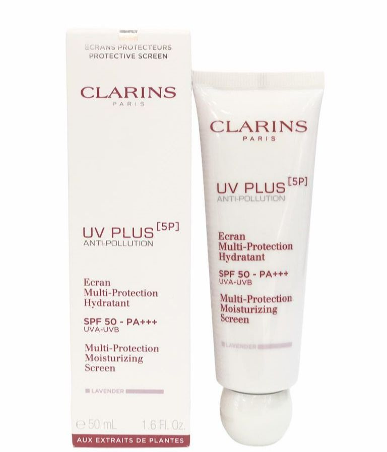 Kem chống nắng cla.rins uv plus anti pollution spf50/pa+++ hộp 50ml của pháp