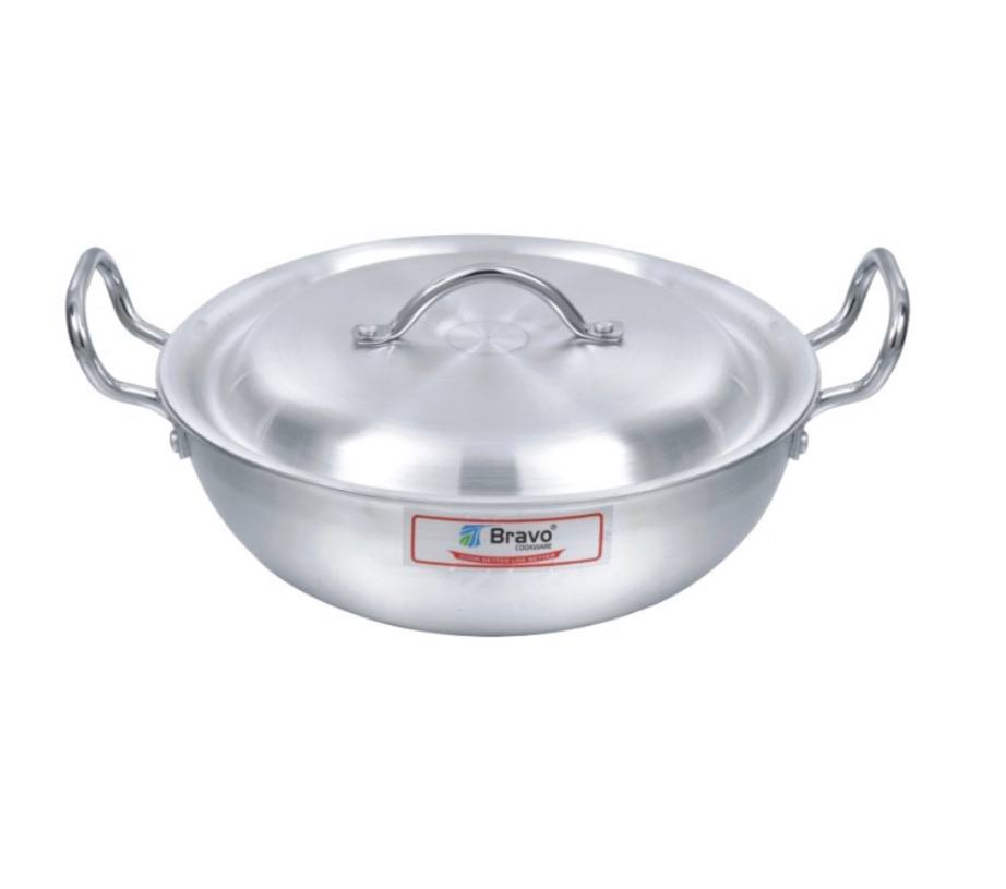 Hindalco Aluminium Kadai,Cookware Pan Size No-12, 3 mm,Aluminium  Kadai,Kadhai Pan,Frying Pan,kadai indian for frying