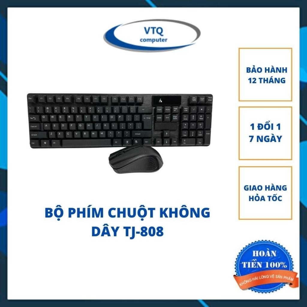 Bộ bàn phím chuột văn phòng không dây TJ808-Tặng kèm pin