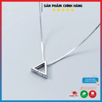 Vòng cổ bạc nữ tam giác,vòng bạc 925,dây chuyền trang sức nữ theo xu hướng hiện nay DTP STORE