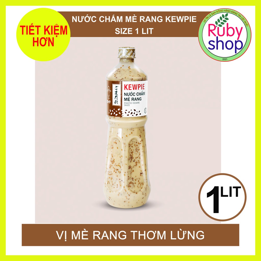 Nước chấm mè rang KEWPIE size lớn 1L - Date mới nhất - chuyên chấm rong nho