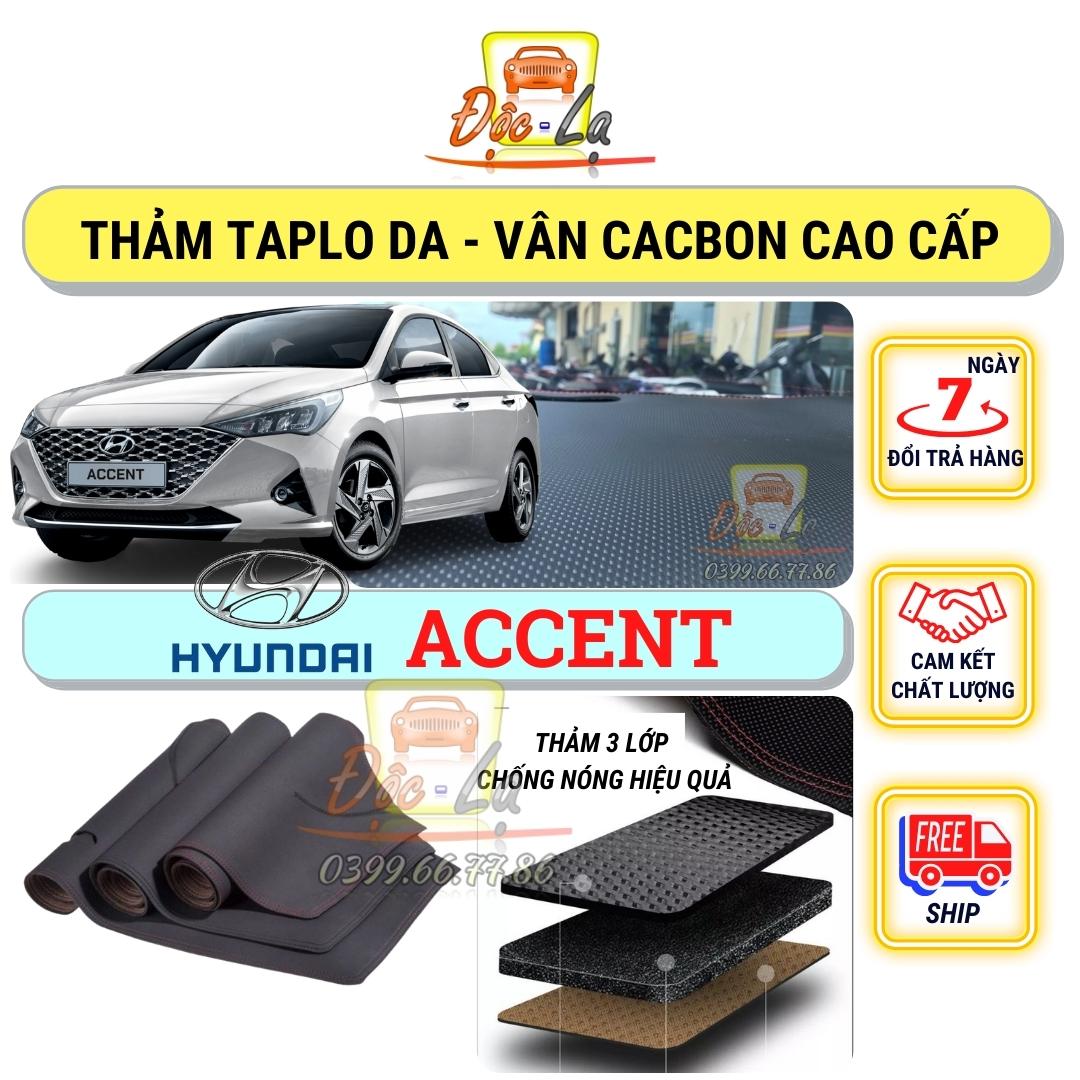 Thảm taplo Hyundai Accent 2010 - 2022 vân Cacbon 3 lớp cao cấp - Cách nhiệt, chống nắng, chống thấm nước - Lau chùi vệ sinh đơn giản, dễ dàng