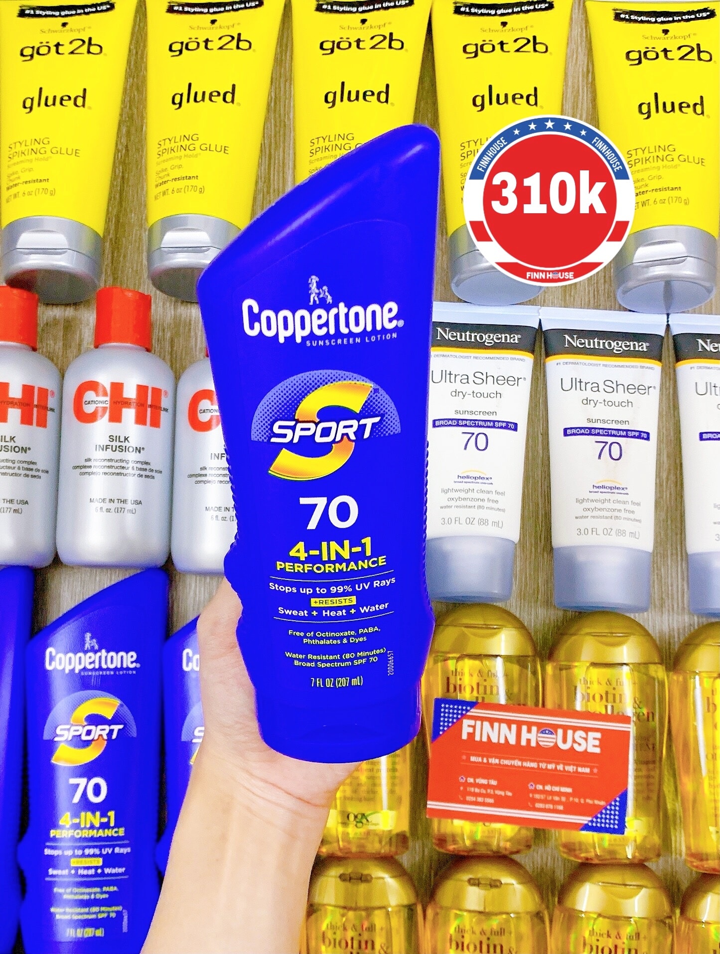 Kem chống nắng thể thao Coppertone Sport Sunscreen SPF 70 Lotion