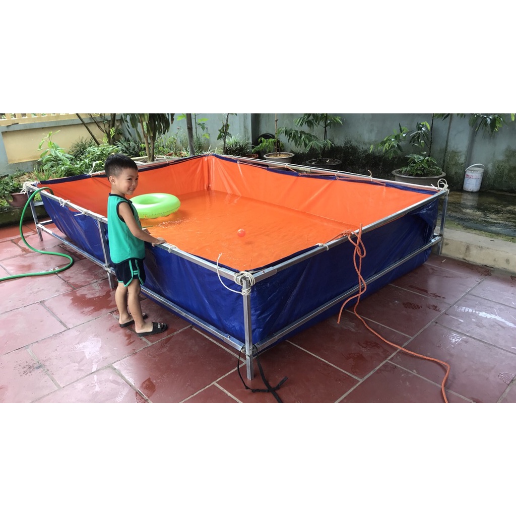 Bể Bơi Bằng Bạt Cao 50Cm - Được Gia Công Tỉ Mỉ Chắc Chắn ( Bạt Ép Nhiệt 2 Lớp Dày Dặn )