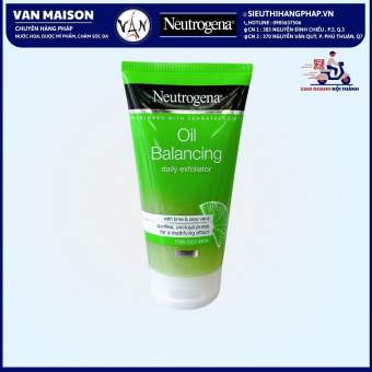 Sữa rửa mặt, tẩy da chết neutrogena anti brillance citron vert chiết xuất từ chanh 150ml dành cho da dầu nhờn mụn