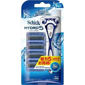 Bộ dao cạo râu + 5 lưỡi dao thay thế Schick Hydro 5 - Nhật Bản
