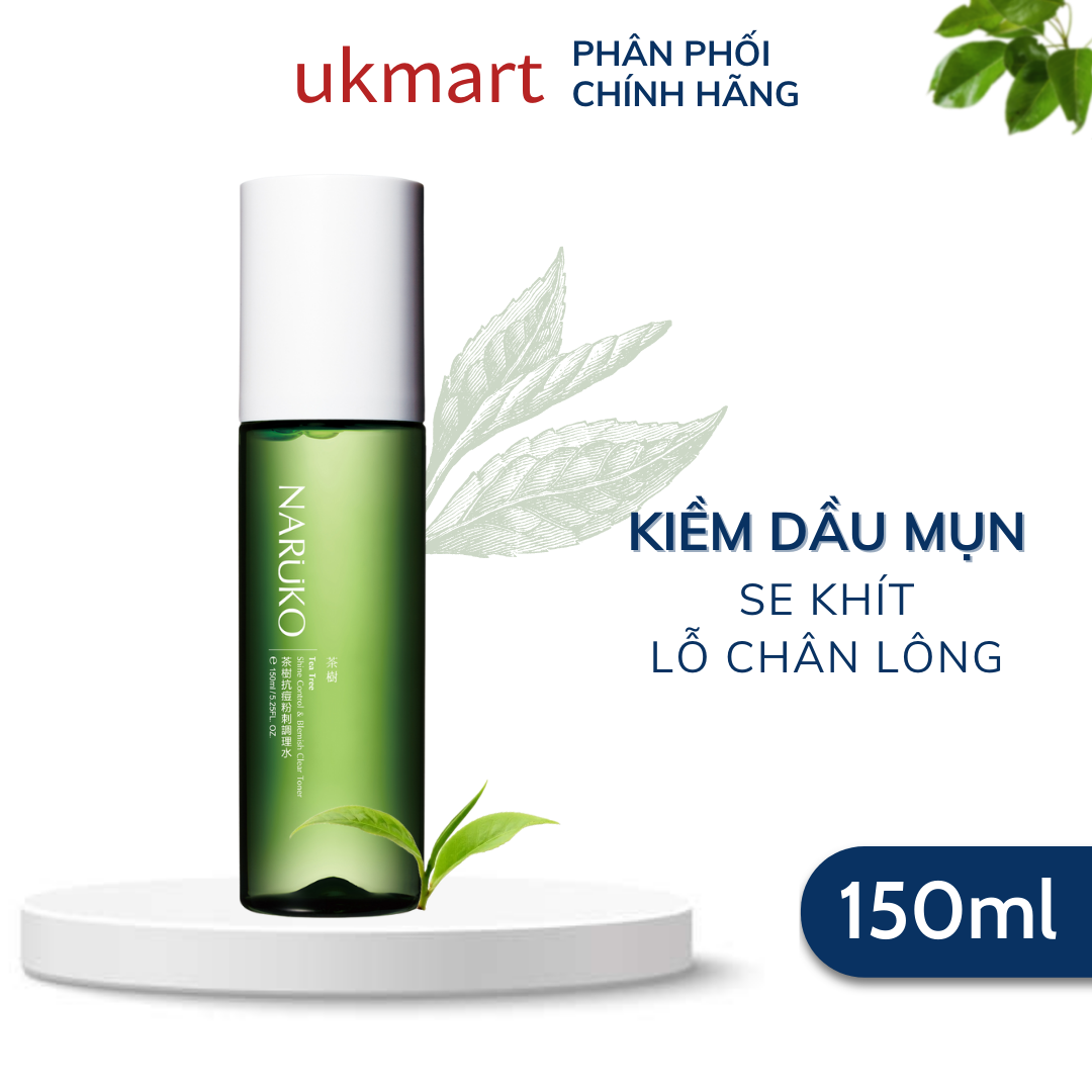 Toner Kiềm Dầu Mụn Naruko Tea Tree Shine Control and Blemish Clear Toner 150 ml